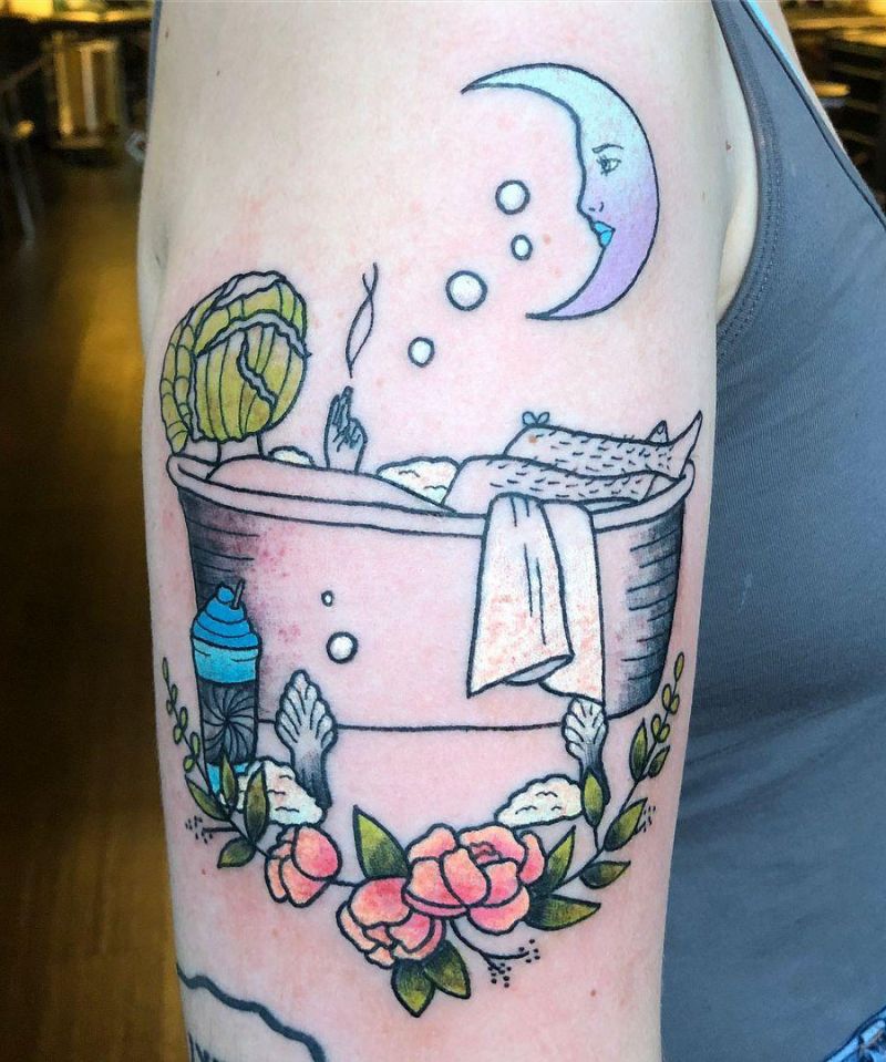 30 Unique Bathtub Tattoos You Must Love