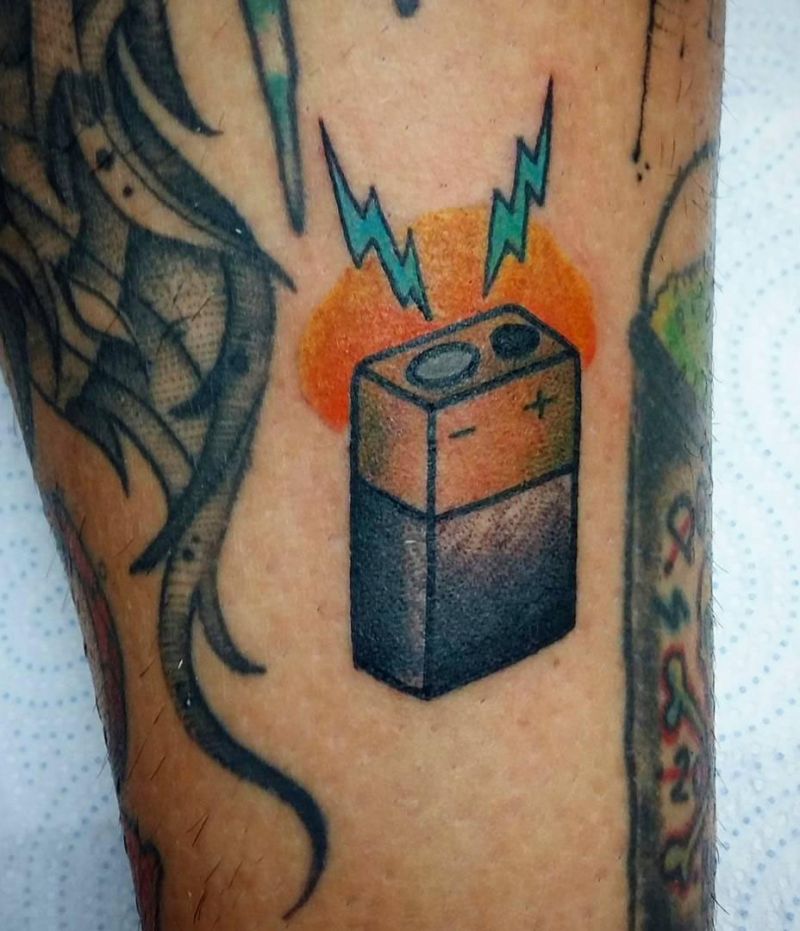 30 Unique Battery Tattoos You Must Love