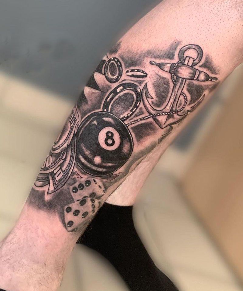 30 Pretty Eight Ball Tattoos You Must Try