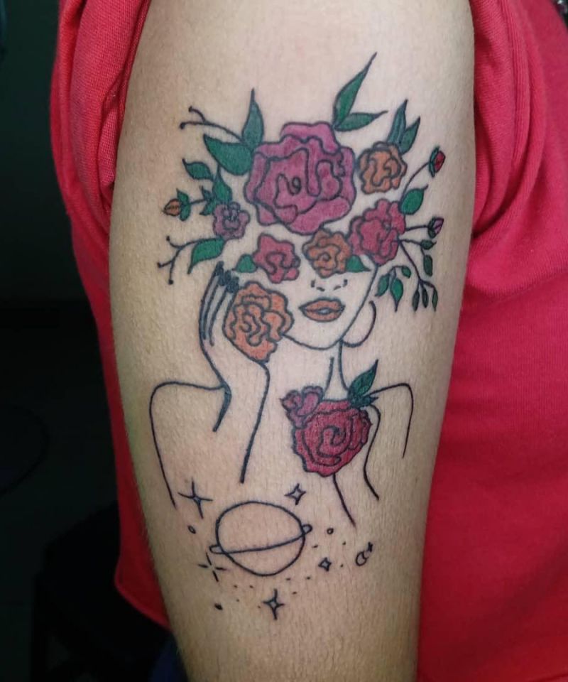 30 Pretty Flower Girl Tattoos You Can Copy