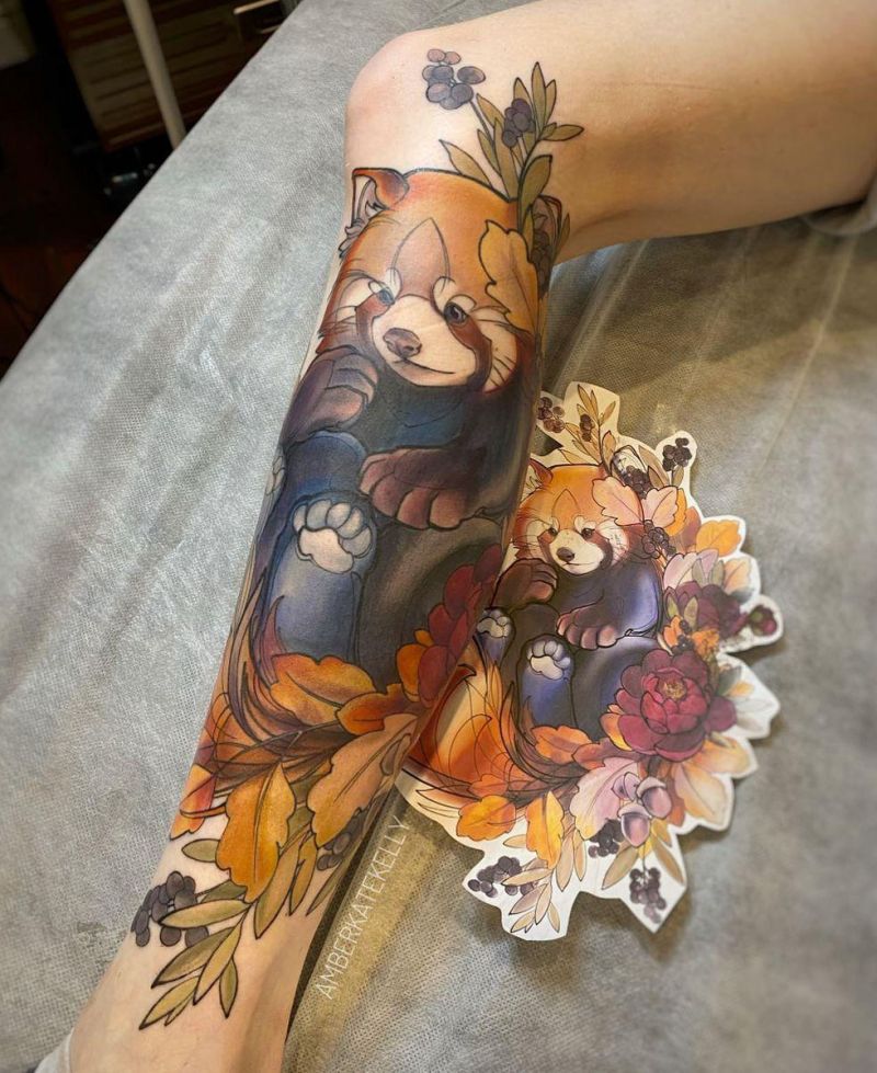 30 Cute Red Panda Tattoos You Must Love