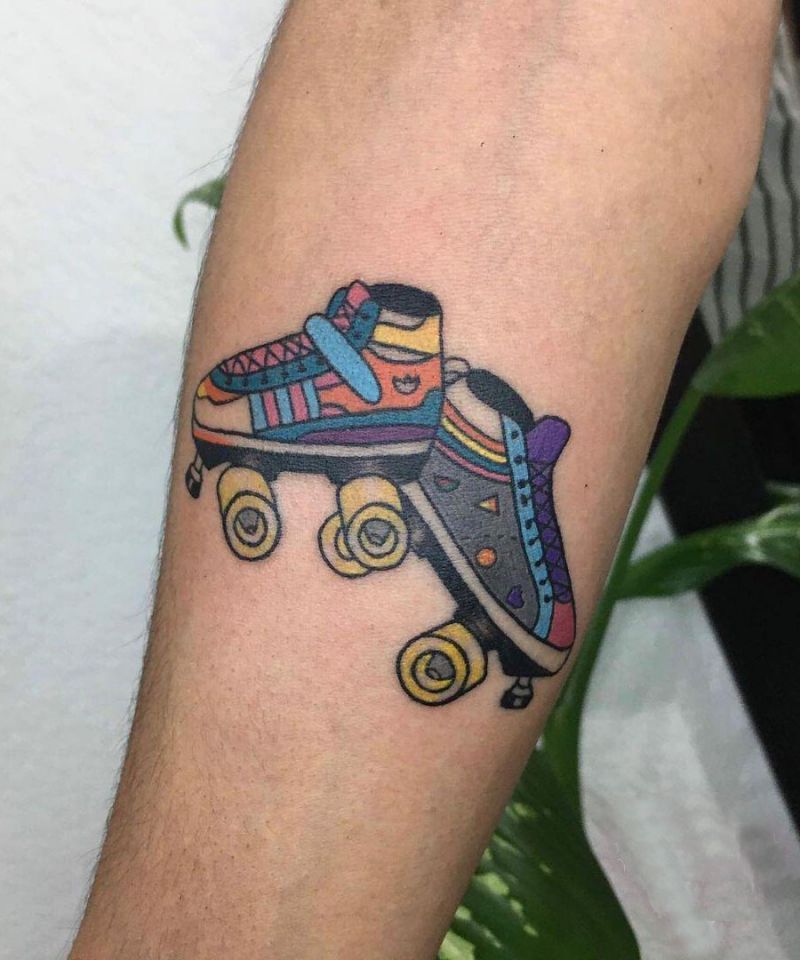 30 Unique Roller Skate Tattoos You Can Copy