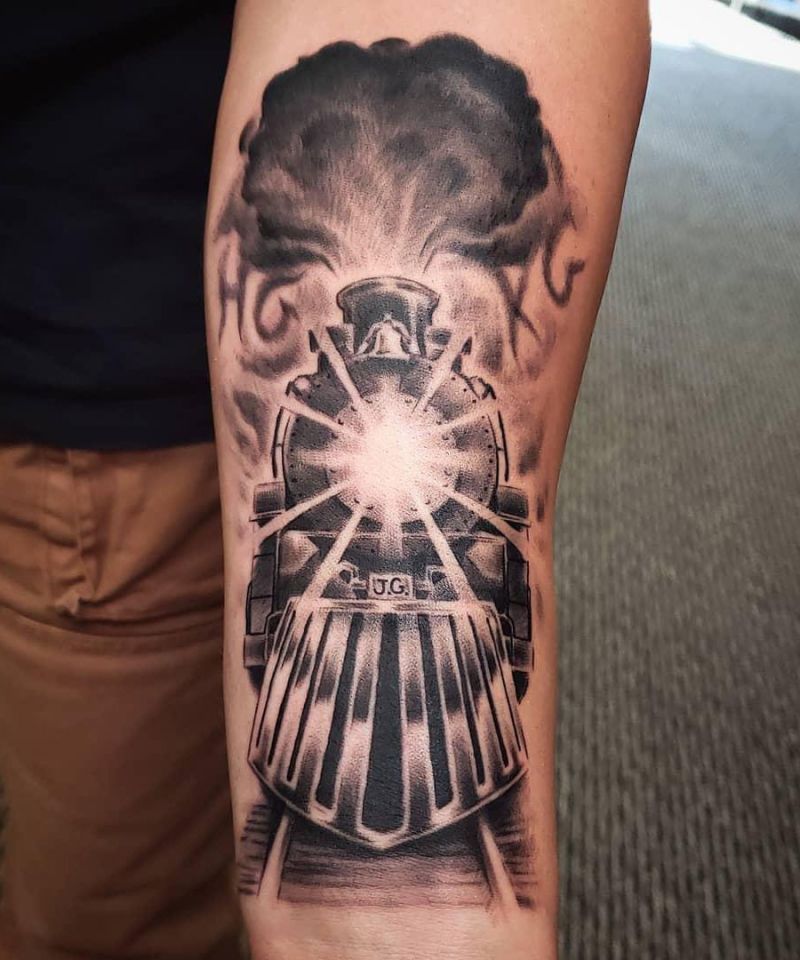 30 Unique Steam Engine Tattoos You Can Copy