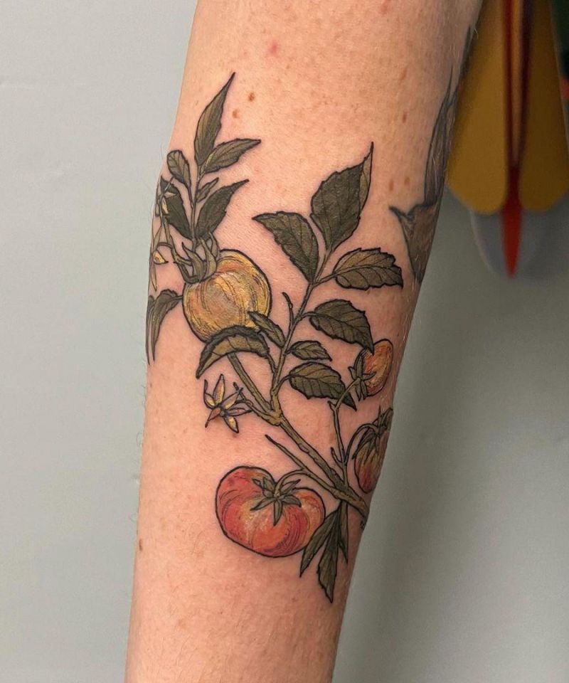 30 Pretty Tomato Tattoos to Inspire You