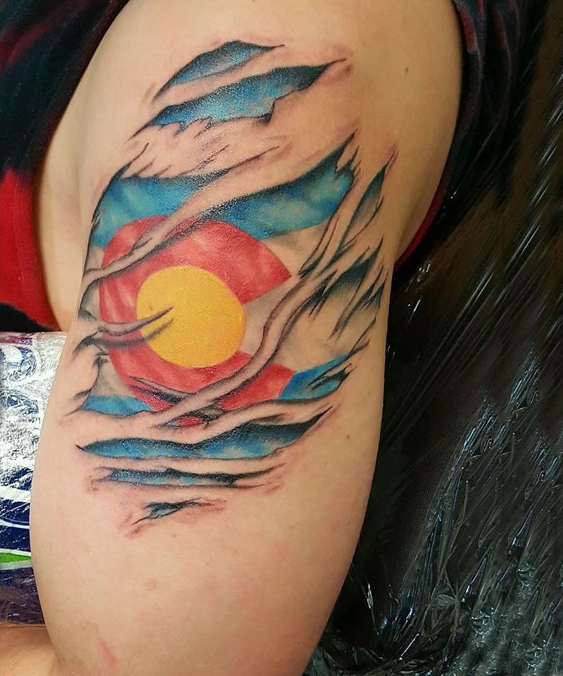 30 Pretty Colorado Flag Tattoos You Will Love