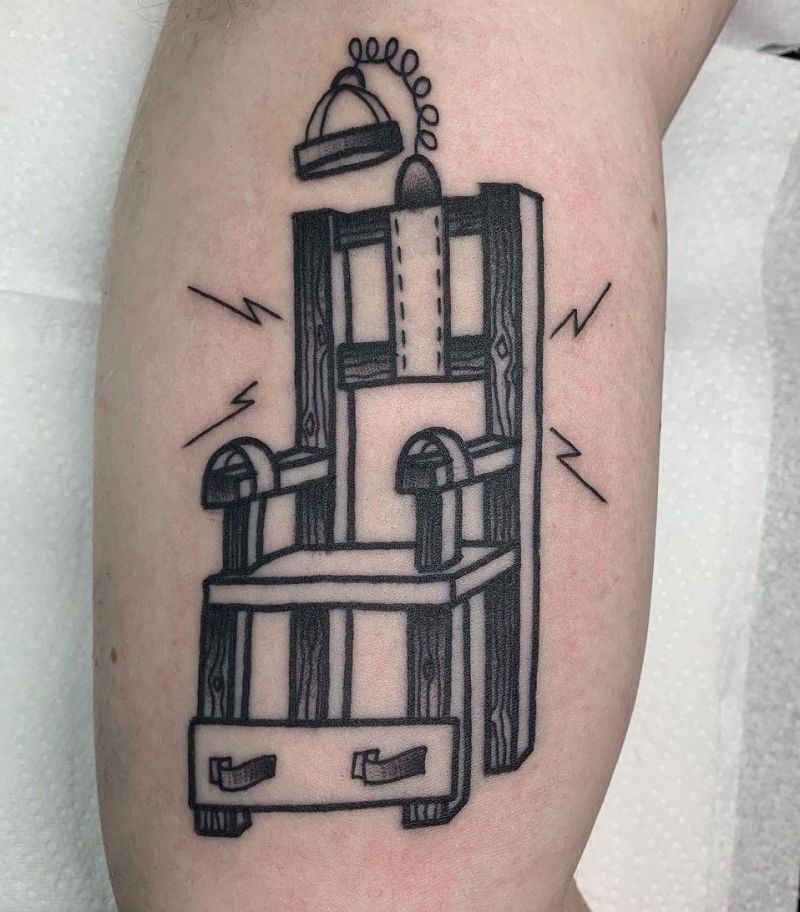 30 Unique Electric Chair Tattoos For Your Inspiration