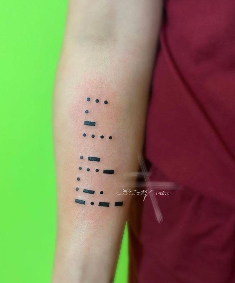 30 Pretty Morse Code Tattoos to Inspire You