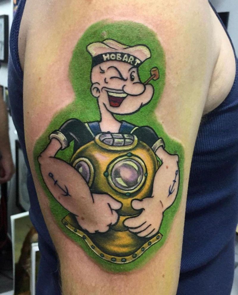 30 Unique Popeye Tattoos to Inspire You