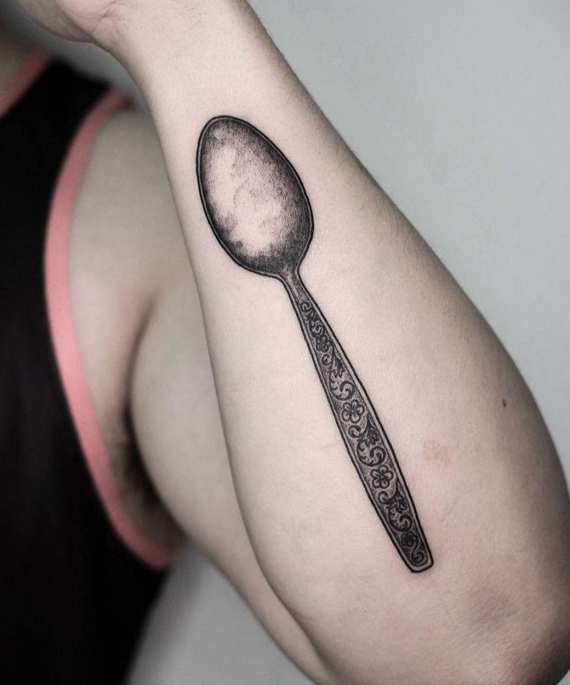 30 Pretty Spoon Tattoos For Your Inspiration