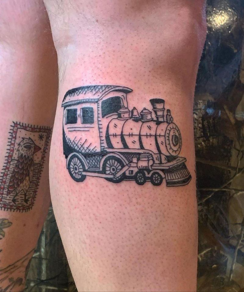 30 Unique Steam Engine Tattoos You Can Copy