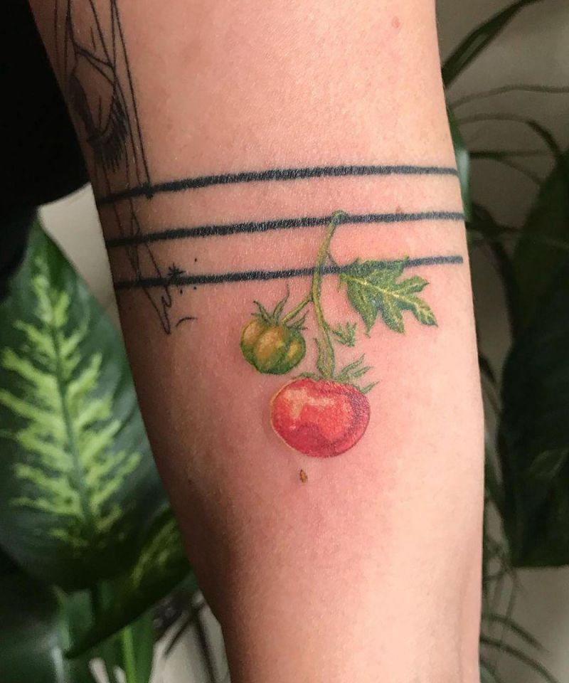 30 Pretty Tomato Tattoos to Inspire You