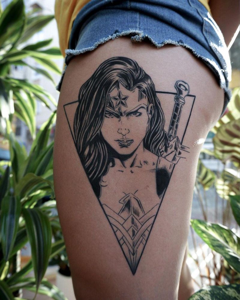 30 Pretty Wonder Woman Tattoos For Your Inspiration