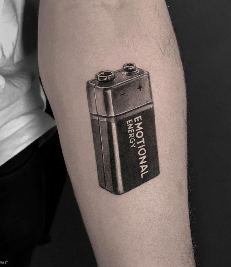 30 Unique Battery Tattoos You Must Love