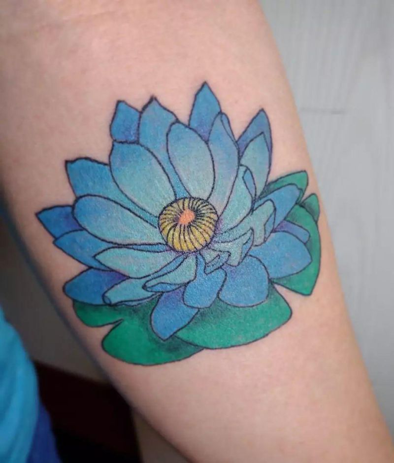 10+ Pretty Blue Lotus Tattoos Make You Beautiful