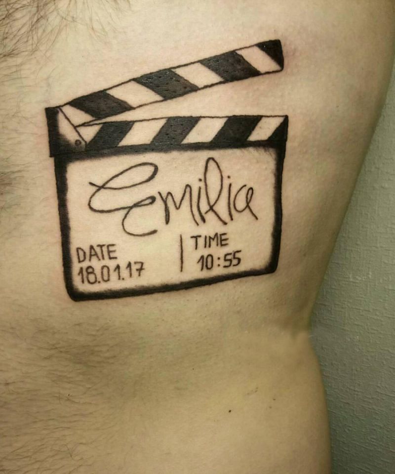 30 Unique Clapperboard Tattoos to Inspire You