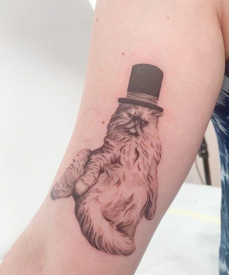 30 Cute Persian Cat Tattoos You Will Love