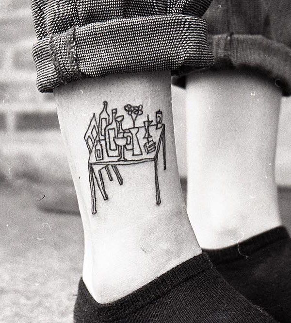 30 Unique Table Tattoos For Your Inspiration