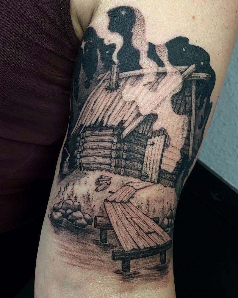 Unique Wooden House Tattoos You Can Copy
