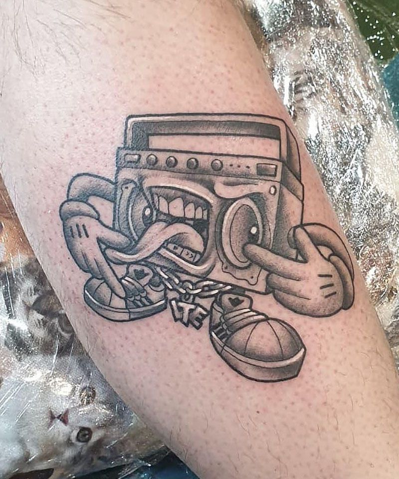 30 Pretty Boombox Tattoos You Can Copy