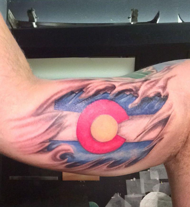 30 Pretty Colorado Flag Tattoos You Will Love