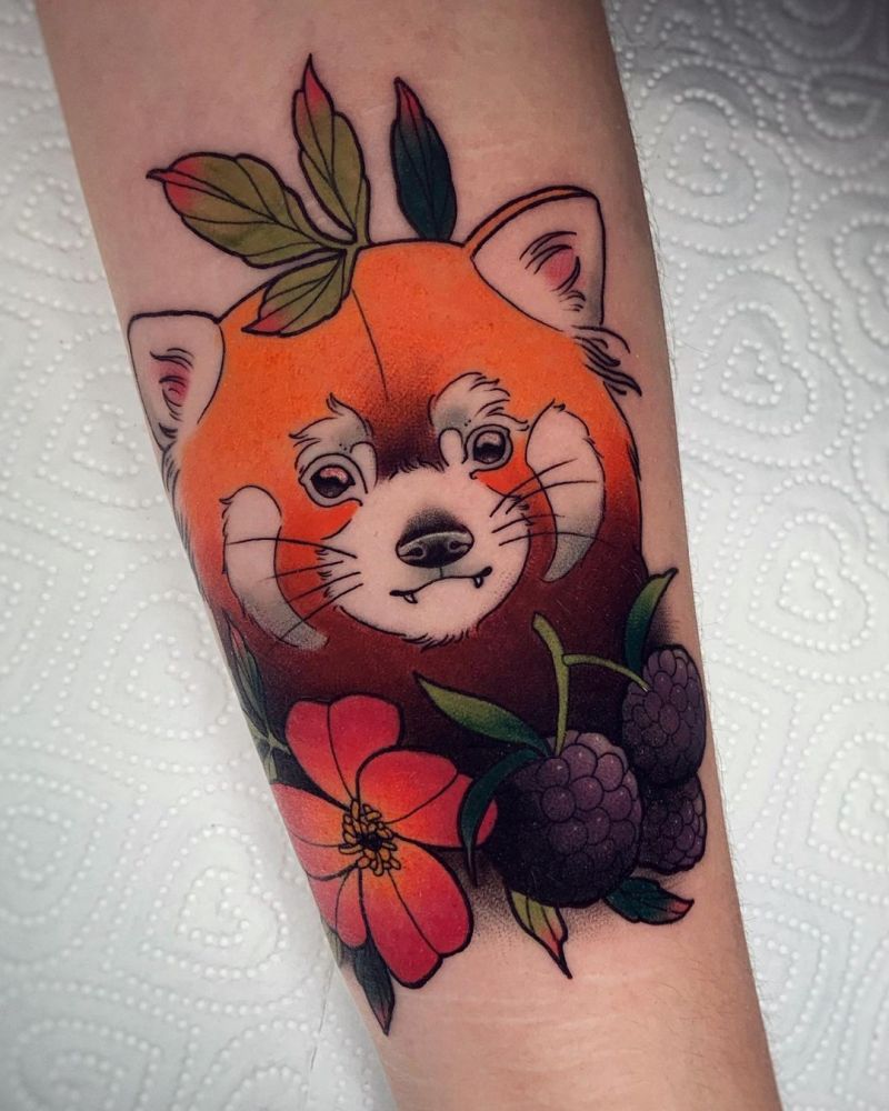 30 Cute Red Panda Tattoos You Must Love