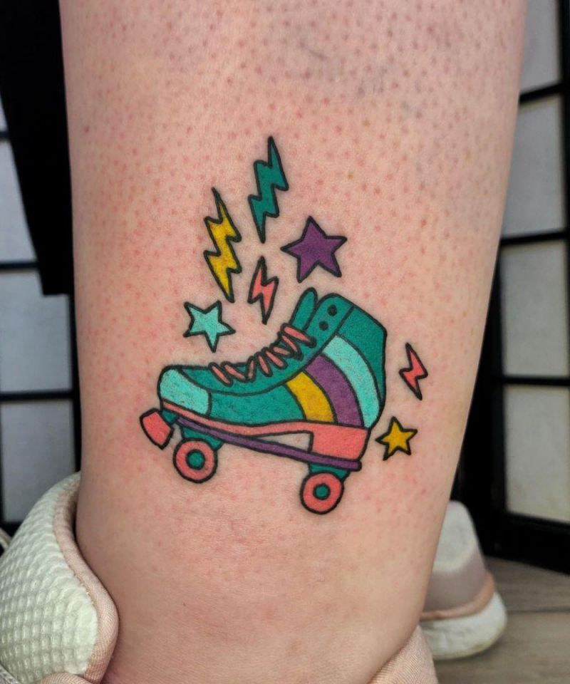 30 Unique Roller Skate Tattoos You Can Copy