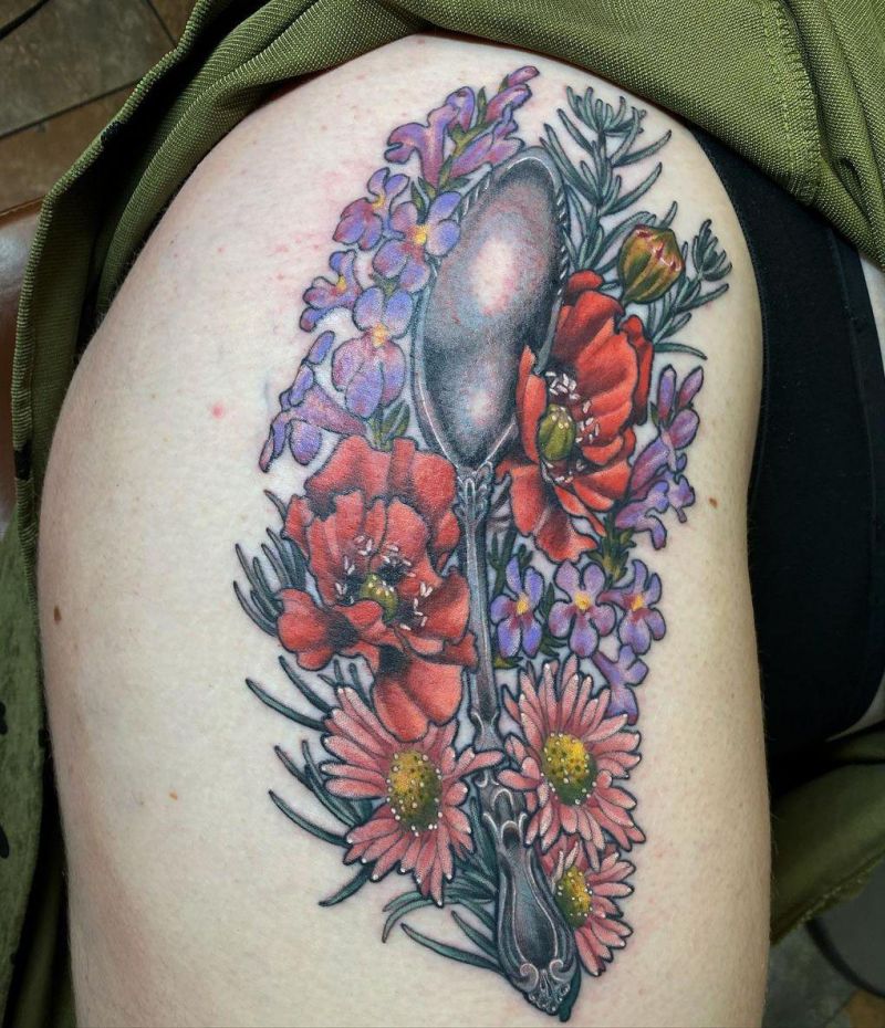 30 Pretty Spoon Tattoos For Your Inspiration