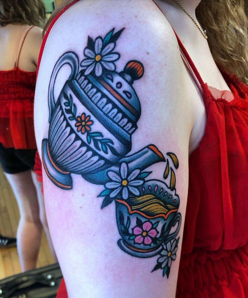 30 Pretty Teapot Tattoos For Your Inspiration