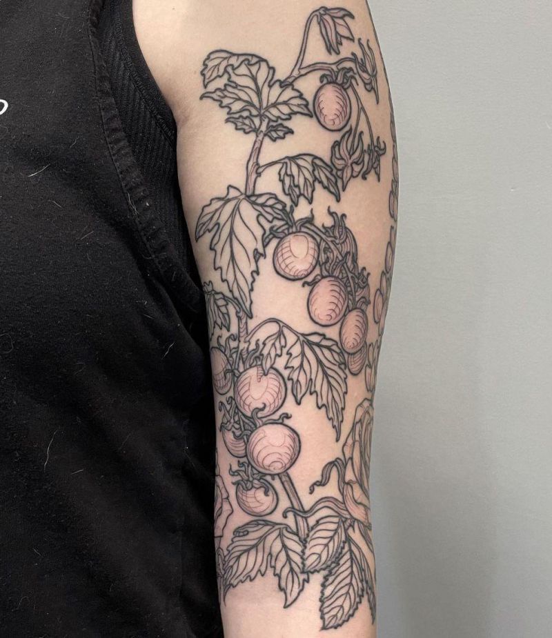 30 Pretty Tomato Tattoos to Inspire You