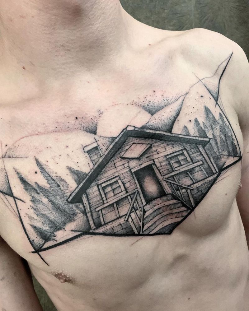 Unique Wooden House Tattoos You Can Copy