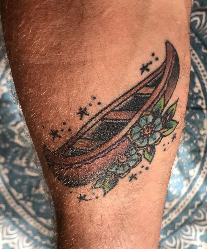 30 Unique Canoe Tattoos You Will Love