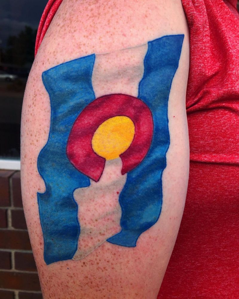 30 Pretty Colorado Flag Tattoos You Will Love