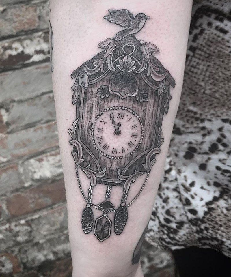 30 Pretty Cuckoo Clock Tattoos You Must Try