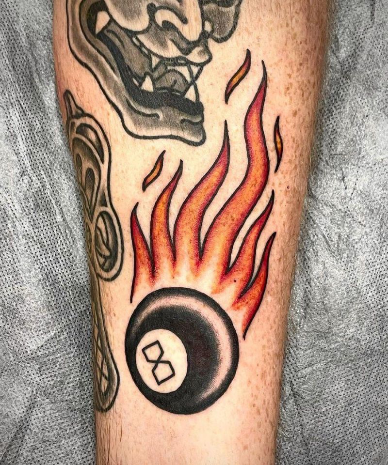 30 Pretty Eight Ball Tattoos You Must Try