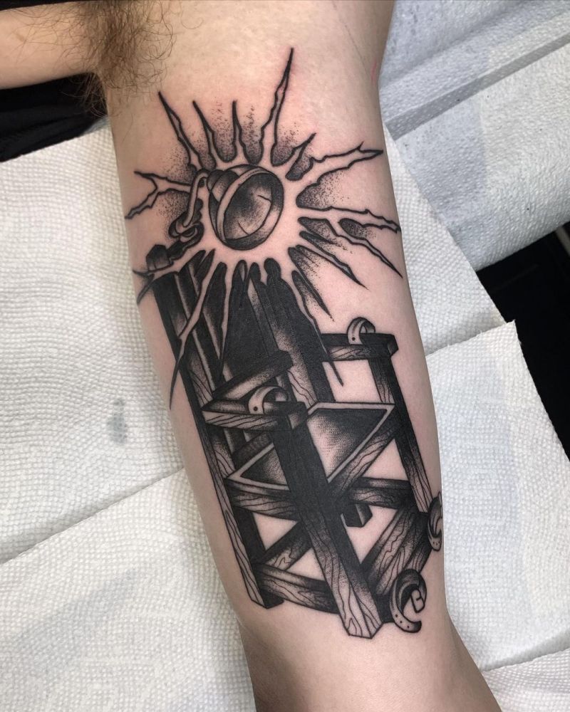 30 Unique Electric Chair Tattoos For Your Inspiration