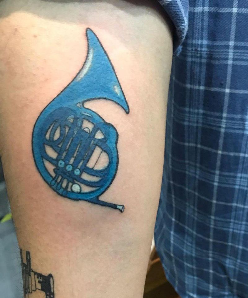 30 Pretty French Horn Tattoos You Can Copy