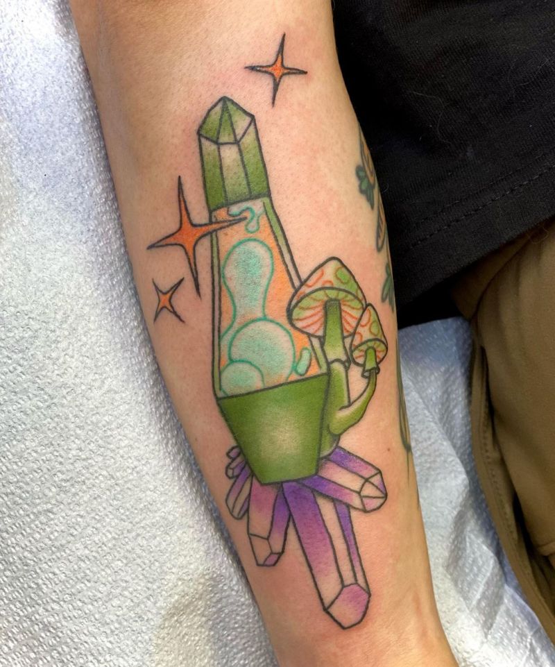 30 Pretty Lava Lamp Tattoos For Your Inspiration