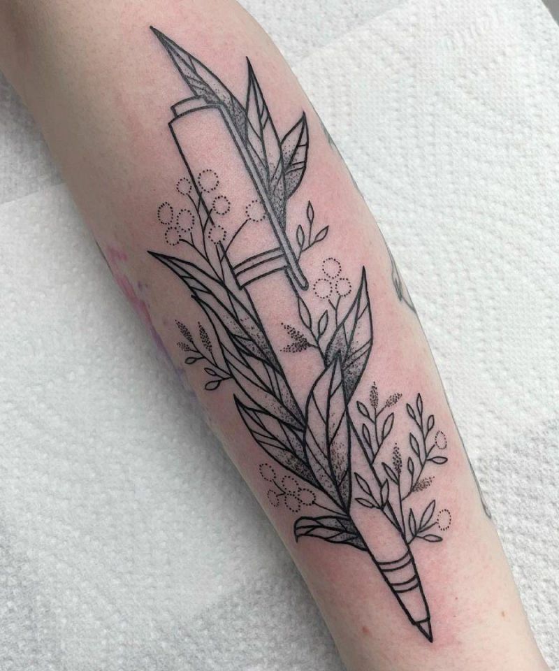 10 Unique Pen Tattoos You Can Copy