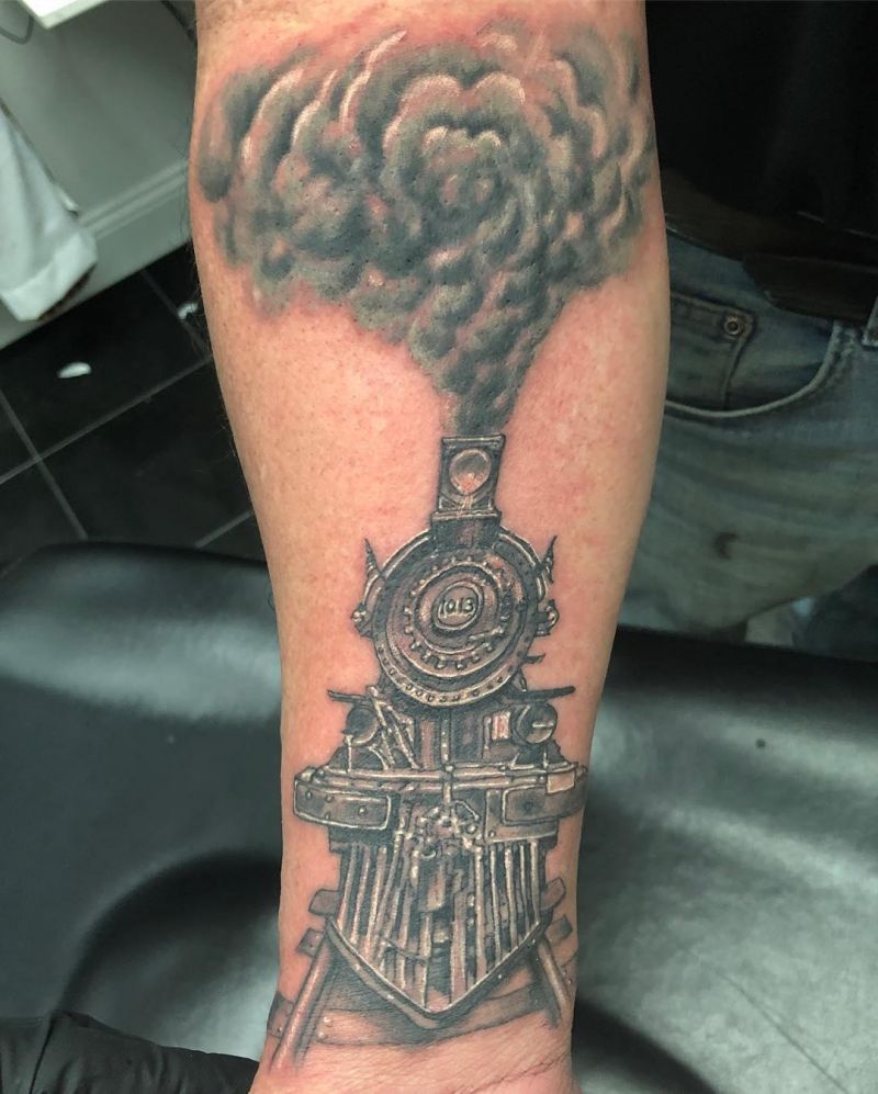 30 Unique Steam Engine Tattoos You Can Copy