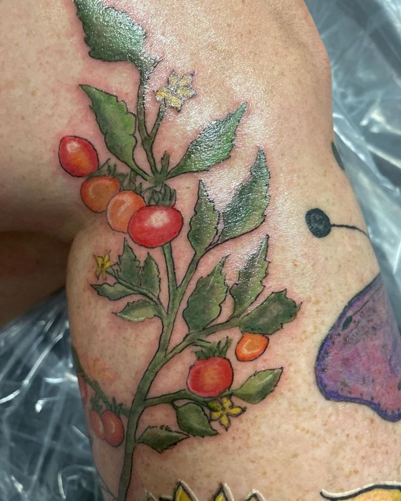 30 Pretty Tomato Tattoos to Inspire You