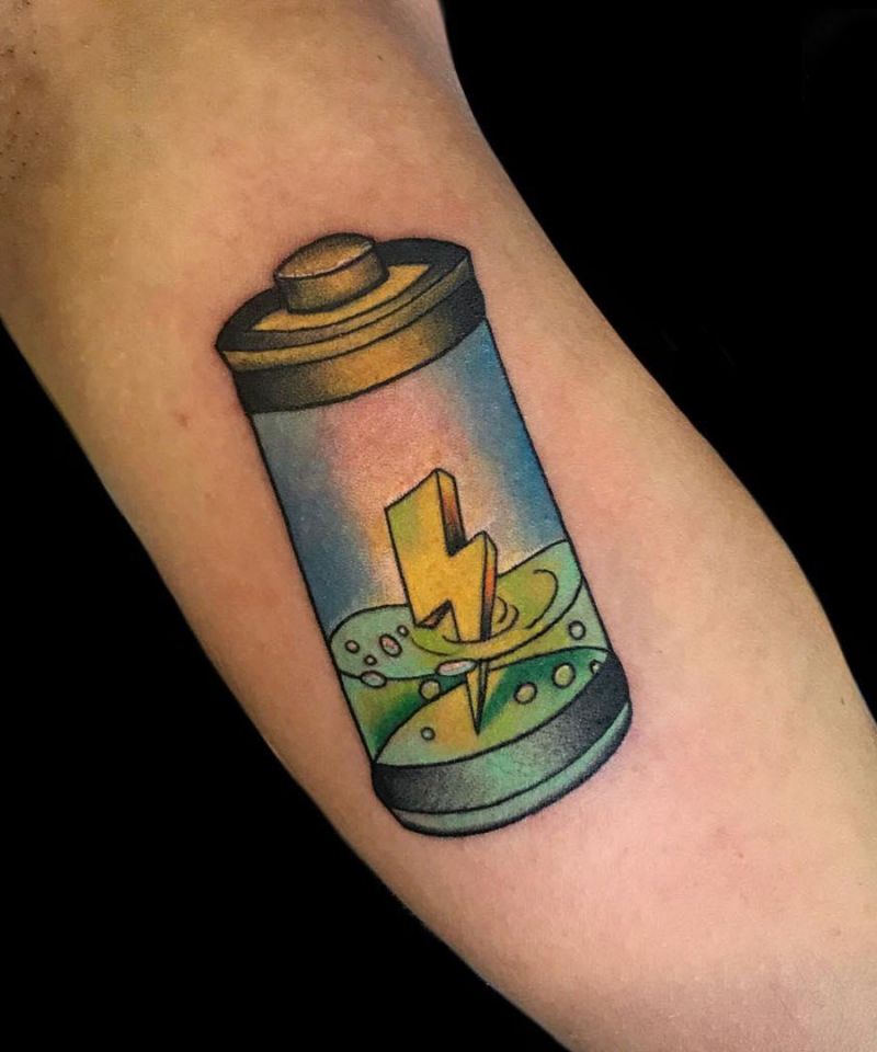 30 Unique Battery Tattoos You Must Love