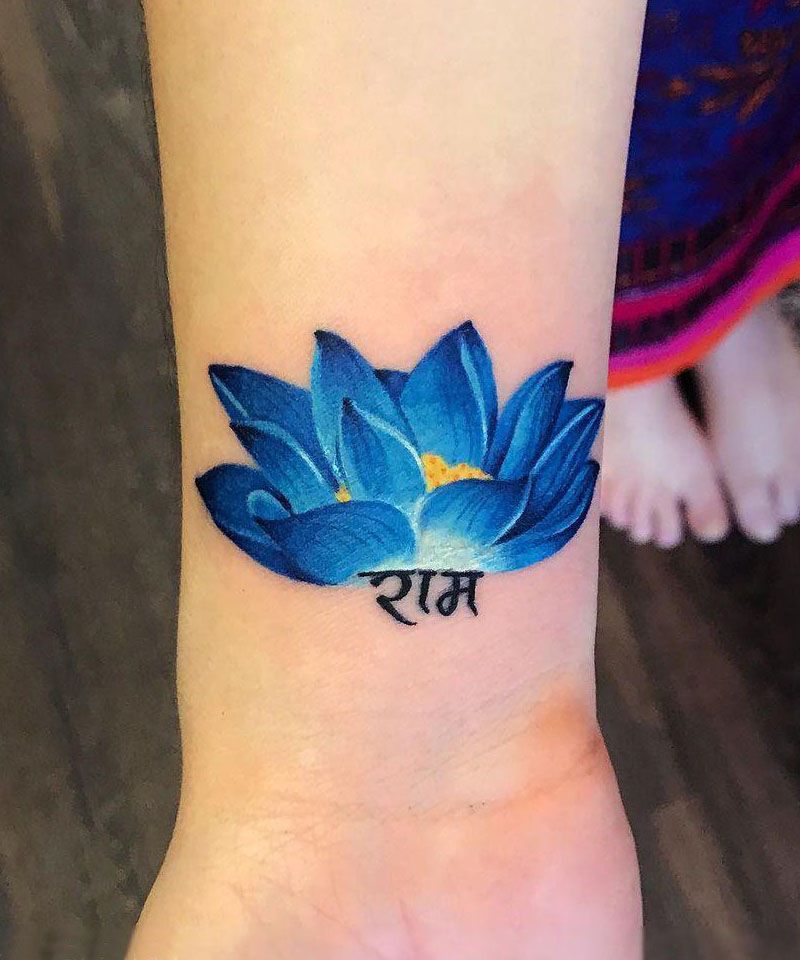 10+ Pretty Blue Lotus Tattoos Make You Beautiful