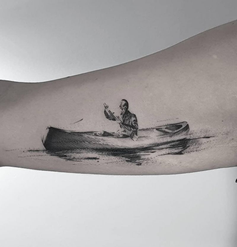 30 Unique Canoe Tattoos You Will Love