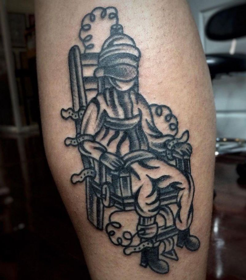 30 Unique Electric Chair Tattoos For Your Inspiration