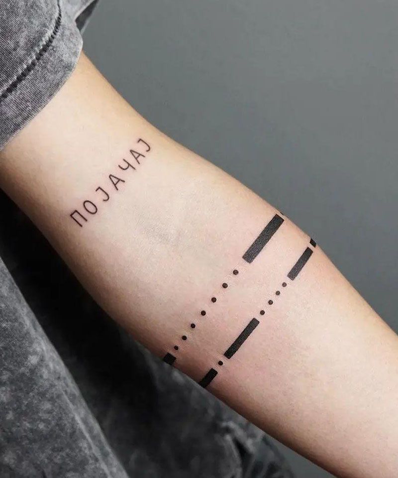 30 Pretty Morse Code Tattoos to Inspire You