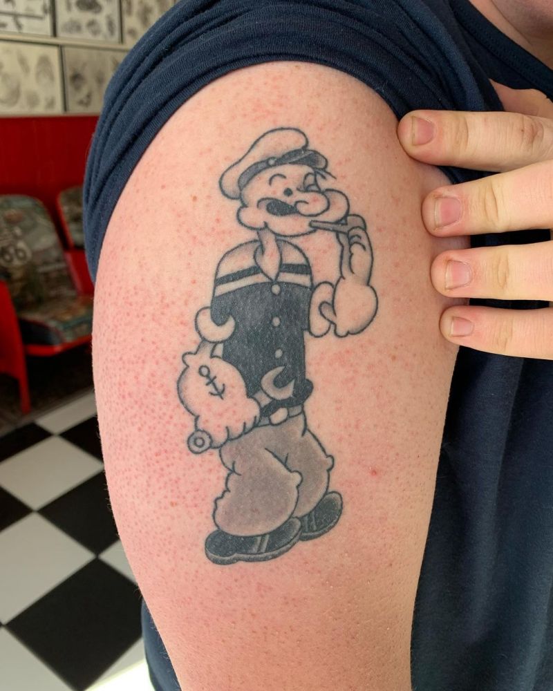 30 Unique Popeye Tattoos to Inspire You