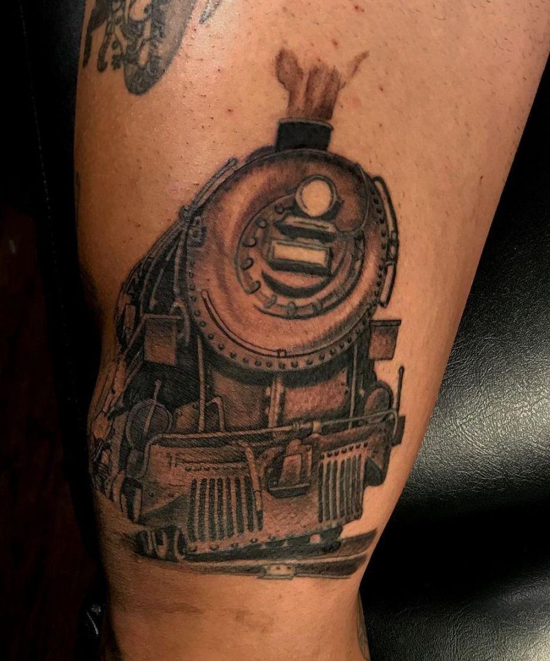 30 Unique Steam Engine Tattoos You Can Copy