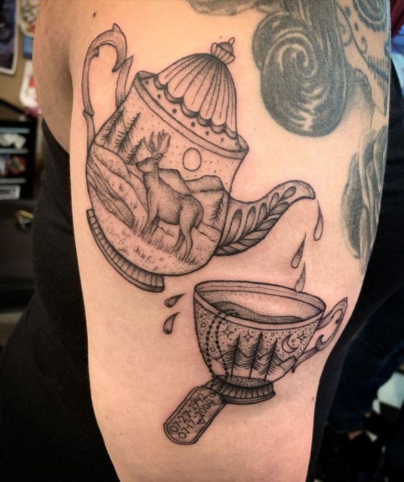 30 Pretty Teapot Tattoos For Your Inspiration