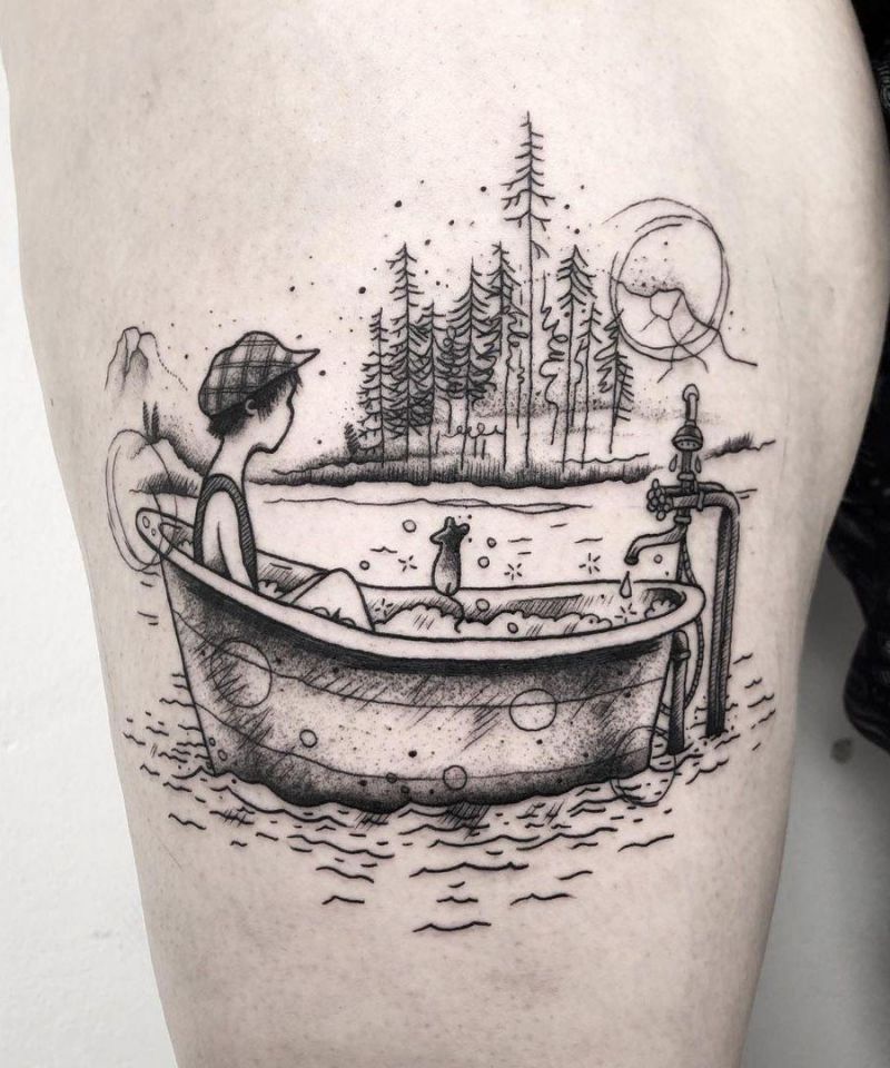 30 Unique Bathtub Tattoos You Must Love