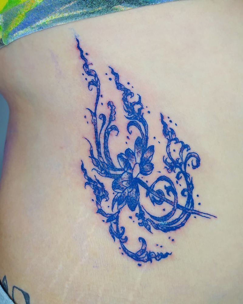 10+ Pretty Blue Lotus Tattoos Make You Beautiful